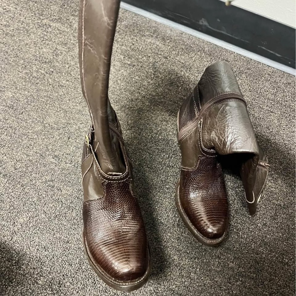 Brown Leather Ankle Boots